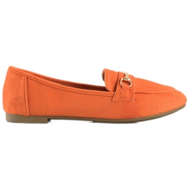 Anesia Paris Elegante loafers i ruskind orange