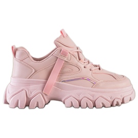 SHELOVET Mode pulver sneakers lyserød