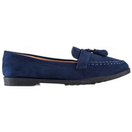 SHELOVET Casual loafers med frynser marine blå blå