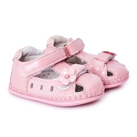 Apawwa Børnesandaler med velcro pink blomster lyserød