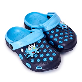 Skumtøfler til børn Crocs Navy Blue Jupiter marine blå blå