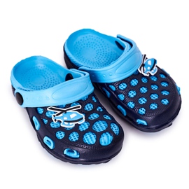 Skumtøfler til børn Crocs Navy Blue Jupiter marine blå blå