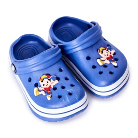Skumtøfler til børn Crocs Blue Lazy Day blå