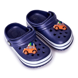 Skumtøfler til børn Crooks Navy Blue Lazy Day marine blå