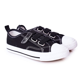 EVE Sort Avengers børnesneakers med velcro