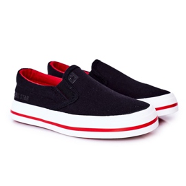 Børns Slip-On Big Star HH374013 sorte Slip-On sneakers