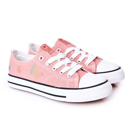 Børnesneakers med sommerfugle pink eventyr lyserød