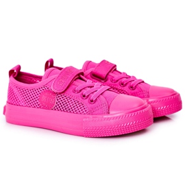 Børnesneakers med Mesh Big Star HH374019 Fuchsia lyserød