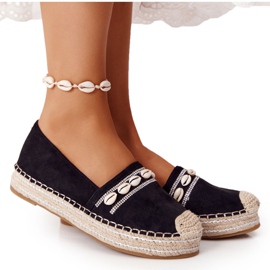 PG1 Espadrilles på platformen med sort muslingeskal