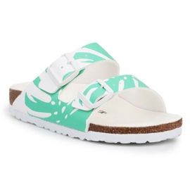 Birkenstock Arizona Bs W 1019334 hvid grøn