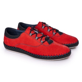 Bednarek Polish Shoes Herresko i læder Bednarek Rød