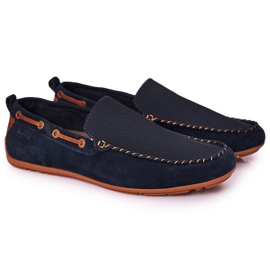 Ruskind Casual Loafers GOE HH1N4019 Marineblå brun marine blå