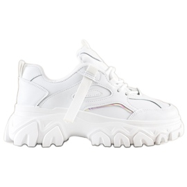 SHELOVET Hvide mode sneakers