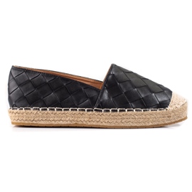 SHELOVET Quiltede espadriller sort