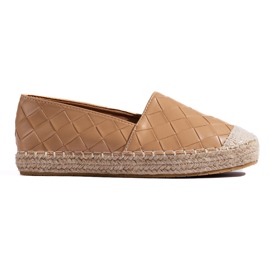 SHELOVET Quiltede espadriller brun