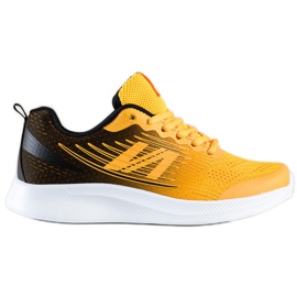 SHELOVET Let tekstil sneakers sort gul