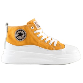 SHELOVET Høje gule sneakers