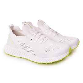 Sportssko til mænd Memory Foam Big Star FF174235 Hvid-Lime grøn