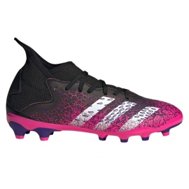 Adidas Predator Freak.3 Mg Jr FW7532 fodboldstøvler sort, sort, pink sort