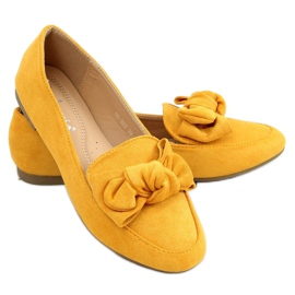 Loafers med sløjfe honning 88-382 Gul