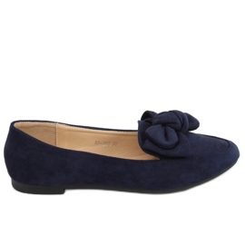 Loafers med bue marineblå 88-382 Navy marine blå