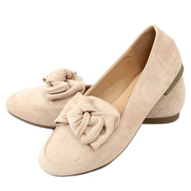 Loafers med sløjfe Beige 88-382 Beige