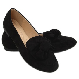 Sorte loafers med sløjfe 88-382 Sort