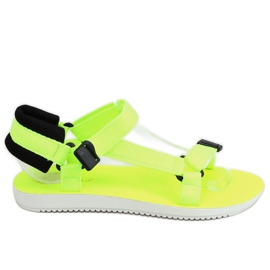 Gule velcrosportssandaler N-67 Fluorescerende gul