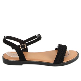 Sorte kvinders sandaler WL061 Sort
