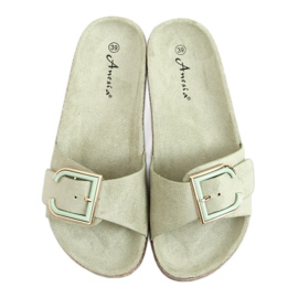 Celadon kork tøfler N-111 Grøn