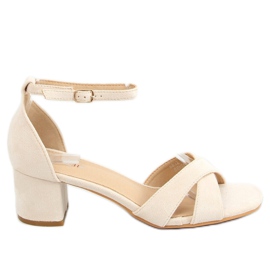 Beige højhælede sandaler 8832 Beige