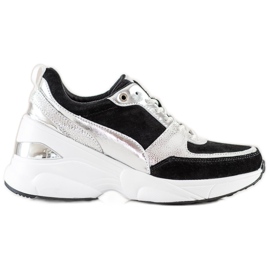 Filippo Wedge sneakers i læder sort