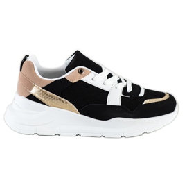 SHELOVET Stilfulde sneakers med mesh sort