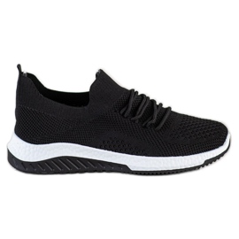 Camo Openwork sorte sneakers