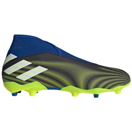 Adidas Nemeziz.3 Ll Fg fodboldsko blå-grøn FW7411 hvid, sort, blå, gul
