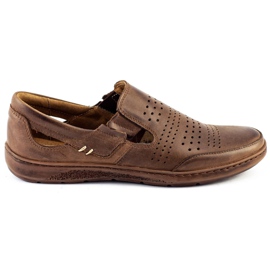 KOMODO Herre openwork sko 863 til sommerbrun