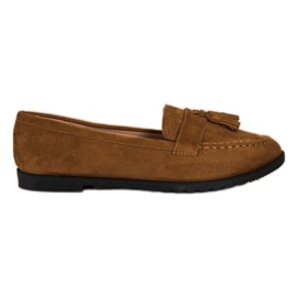 SHELOVET Casual loafers med frynser brun