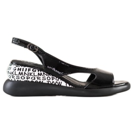 Filippo Komfortable kile sandaler sort