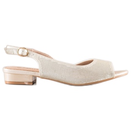 Sabatina Åbne sandaler på lave hæle beige