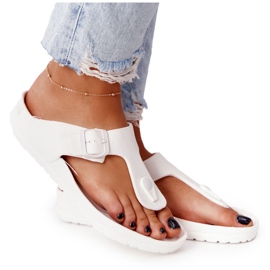 NEWS Gummi-flip-flops til kvinder Hvid Alma