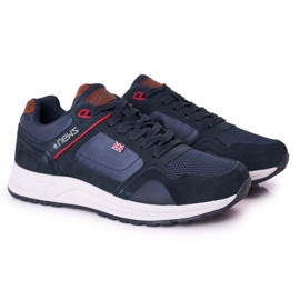NEWS Sportssko til mænd Sneakers Navy Fabian marine blå