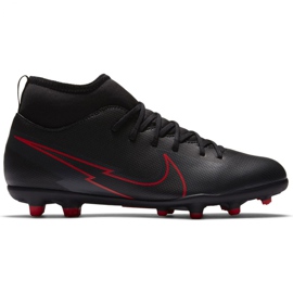 Nike Mercurial Superfly 7 Club FG / MG Jr AT8150 060 fodboldsko sort sort