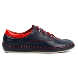 Olivier Casual herresko 312K marineblå korn