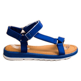 SHELOVET Moderigtige sandaler med velcro blå
