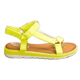 SHELOVET Moderigtige sandaler med velcro gul
