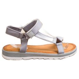 SHELOVET Moderigtige sandaler med velcro flerfarvet grå