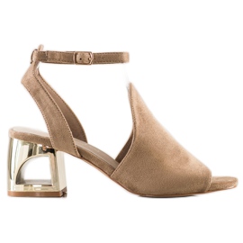 Filippo Stilfulde indbyggede sandaler beige