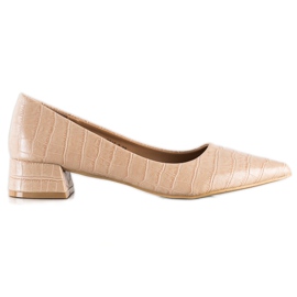 Sweet Shoes Klassiske pumps på lave hæle beige