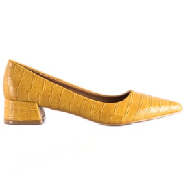 Sweet Shoes Klassiske pumps på lave hæle gul