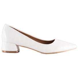 Sweet Shoes Klassiske pumps på lave hæle hvid